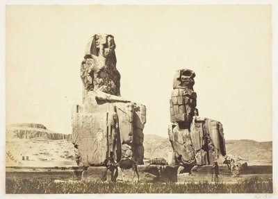 Memnonin patsaat, 1857, painettu 1862. tekijältä Francis Frith
