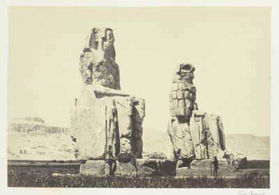 Memnonin patsaat, Theban tasanko tekijältä Francis Frith