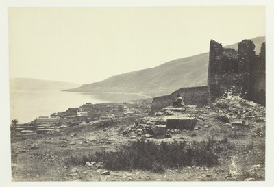 Tiberiaksen kaupunki ja järvi pohjoisesta, 1857. tekijältä Francis Frith