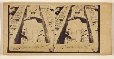 [Der kleine Felsentempel von Abu Simbel.] tekijältä Francis Frith