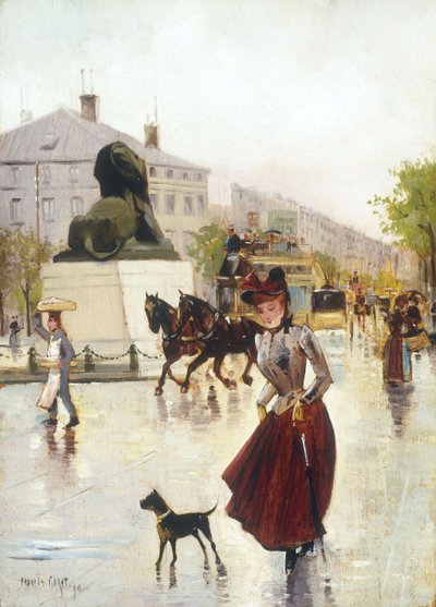 Pariisin katukohtaus, 1890 tekijältä Francis Garat