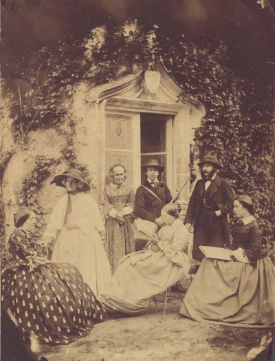Claudet Family Group, Chateau de la Roche, Amboise, 1856. tekijältä Francis George Claudet