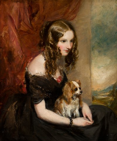 Muotokuva kunnia. Selina Weld Forester, varakreivitär Newport ja myöhemmin Bradfordin kreivitär (1819-1894), n. 1839-1878 (öljy aluksella) tekijältä Francis Grant