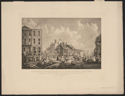 Tontine Coffee House Wall Streetillä, New Yorkissa tekijältä Francis Guy