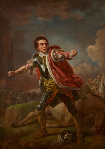David Garrick Gloucesterina William Shakespearen "Richard III" -sarjassa, Drury Lane, 1759 tekijältä Francis Hayman
