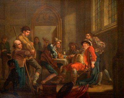 Sir John Falstaff nostaa värvättyjä, 1765. tekijältä Francis Hayman