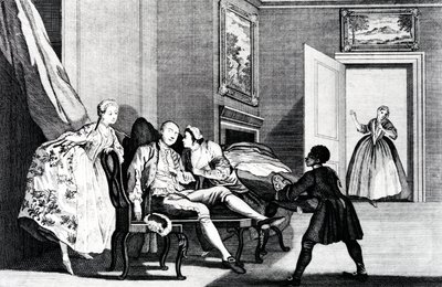 Suudelman varastaminen, n. 1743 tekijältä Francis Hayman