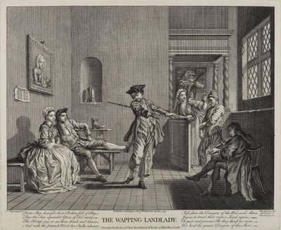 Wapping vuokraemäntä, 1743 tekijältä Francis Hayman