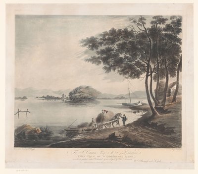 Näkymä Windermerelle Näkymä Windermere-järvelle (otsikko esineessä) tekijältä Francis Jukes