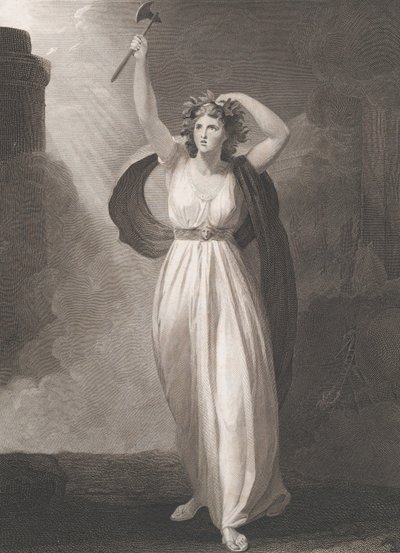 Cassandra Raving Shakespeare, Troilus and Cressida, Act 2,..., publicado pela primeira vez em 1795, reeditado em 1852. finlandês tekijältä Francis Legat