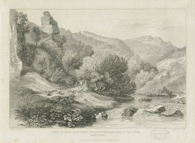 Dovedale - maisema: kaiverrus ja [1800-luku] tekijältä Francis Legatt Chantrey