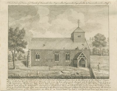 Jäähyväiskirkko: etsaus, nd [1740] (painos) tekijältä Francis Perry