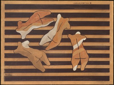 Keskustelu II, noin 1922 (akvarelli sommittelukartongille). tekijältä Francis Picabia