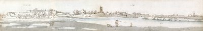 Cardiff vuonna 1678 (vesiväri ja ruskea muste paperille) tekijältä Francis Place