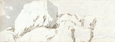 Osa Pembrokeshireä, noin 1678 (vesiväri ja ruskea muste paperille). tekijältä Francis Place