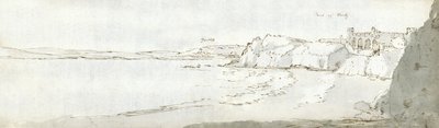 Tenbyn satama, noin 1678 (vesiväri ja ruskea muste paperille). tekijältä Francis Place