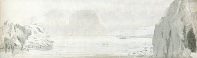 Swansea, n. 1678 (akvarelli ja ruskea muste paperille) tekijältä Francis Place
