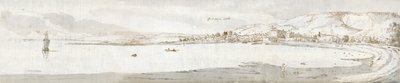 Swansea, noin 1678 (vesiväri ja ruskea muste paperille). tekijältä Francis Place