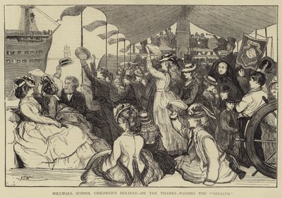 Millwall-koulun lasten loma, Thames-joella, ohittamalla Goljatin tekijältä Francis S. Walker