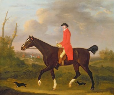 Un cavaller al seu caçador que va a Houndsfinnish tekijältä Francis Sartorius