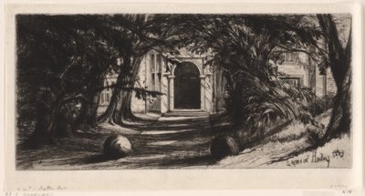Mytton Hall tekijältä Francis Seymour Haden (Sir) (signed by artist)