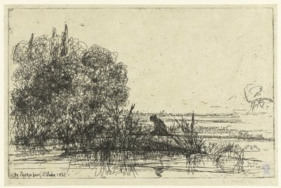 Twickenham aan de Themes Twickenhamin kirkko Kirjailija: Twickenham (otsikko esineessä) tekijältä Francis Seymour Haden (Sir) (signed by artist)