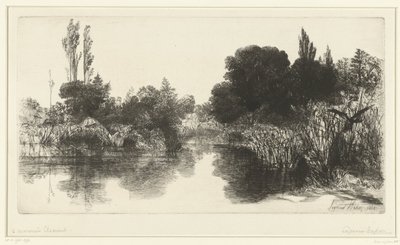 Lampi Shere Mill Pond tekijältä Francis Seymour Haden (Sir) (signed by artist)