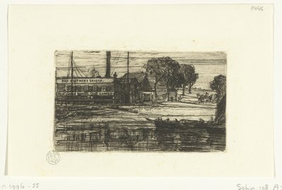 West London Rowing Club Feathers Tavern tekijältä Francis Seymour Haden (Sir) (signed by artist)