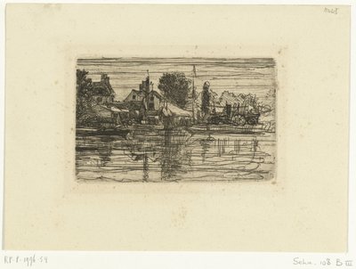 Kylä veden päällä Thames Side tekijältä Francis Seymour Haden (Sir)