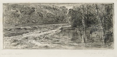 Todennäköinen paikka lohelle, 1889 tekijältä Francis Seymour Haden