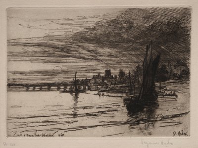Battersea Bridge, 1868. tekijältä Francis Seymour Haden