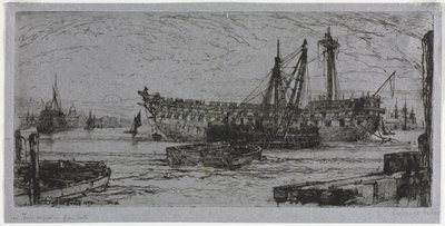 Agamemnonin hajoaminen, 1870. tekijältä Francis Seymour Haden
