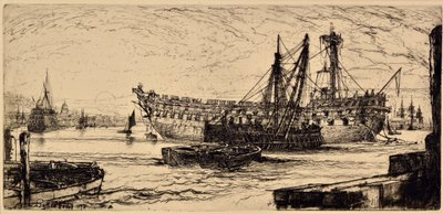 "Agamemnonin" hajottaminen tekijältä Francis Seymour Haden