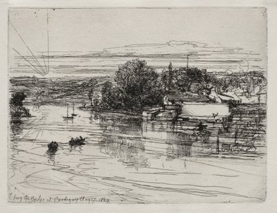 Cardigan Bridge, 1864. tekijältä Francis Seymour Haden