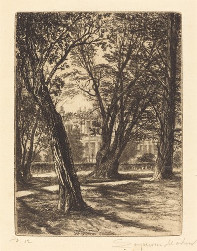 Kensington Gardens (pieni lautanen) tekijältä Francis Seymour Haden