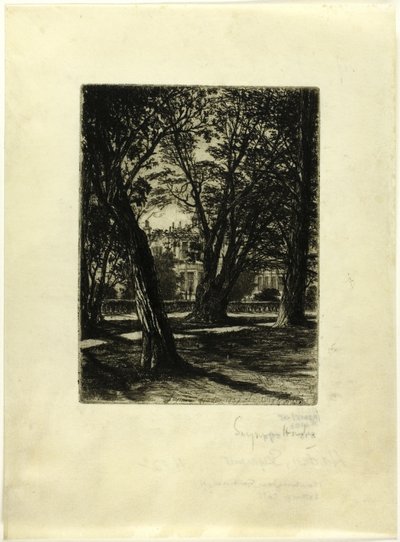 Kensington Gardens, nro I (pieni lautanen) tekijältä Francis Seymour Haden