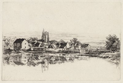 Kidwelly Town, 1859. tekijältä Francis Seymour Haden