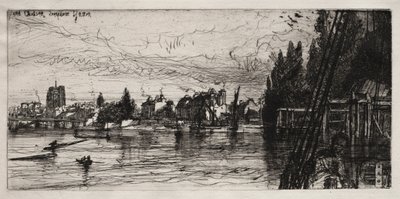 Old Chelsea Church, 1865. tekijältä Francis Seymour Haden