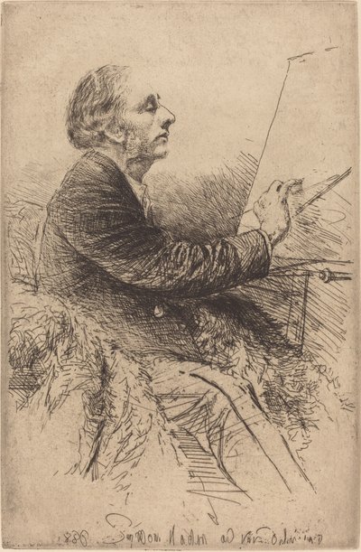 Omakuva maalaustelineessä tekijältä Francis Seymour Haden