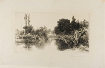 Shere Mill Pond, nro II (iso levy) tekijältä Francis Seymour Haden