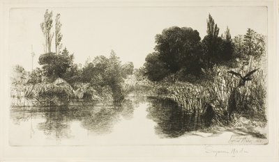 Shere Mill Pond, nro II (iso levy) tekijältä Francis Seymour Haden