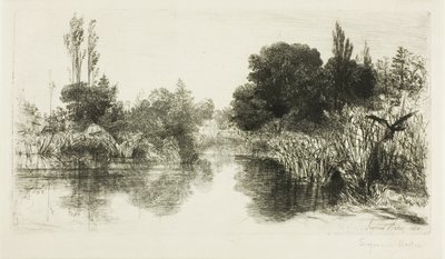 Shere Mill Pond, nro II (iso levy) tekijältä Francis Seymour Haden