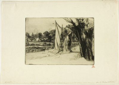Thames Ditton-purjeen kanssa tekijältä Francis Seymour Haden