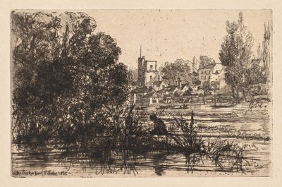 Twickenhamin kirkko, 1865. tekijältä Francis Seymour Haden