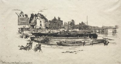 Whistlers House Old Chelseassa, 1863. tekijältä Francis Seymour Haden