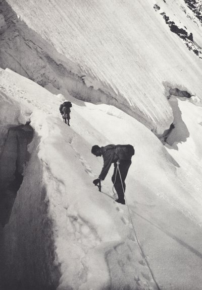 Penniinien Alpit: Col de Tournanchen alapuolella (m/w kuva) tekijältä Francis Sydney Smythe