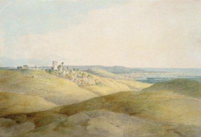 Pough Hill, lähellä Budea, Cornwall (kynä ja muste ja wc paperilla) tekijältä Francis Towne