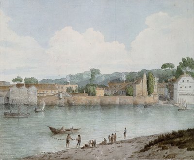 Vauxhall Stairs, Millbankista, 1797 tekijältä Francis Towne