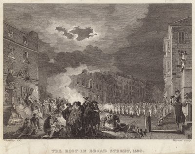 Mellakka Broad Streetillä vuonna 1780 tekijältä Francis Wheatley