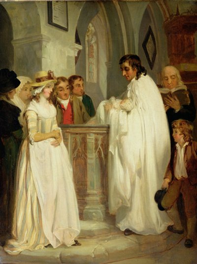 Ristiäiset (öljy kankaalle) tekijältä Francis Wheatley